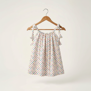 Tie-Shoulder Frock( Polka Dot)
