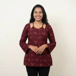 Corset-style back dori short kurti